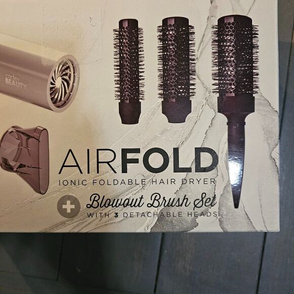 Cortex Beauty AirFold Ionic Foldable Dryer & Blowout Brush Set With 3 Heads